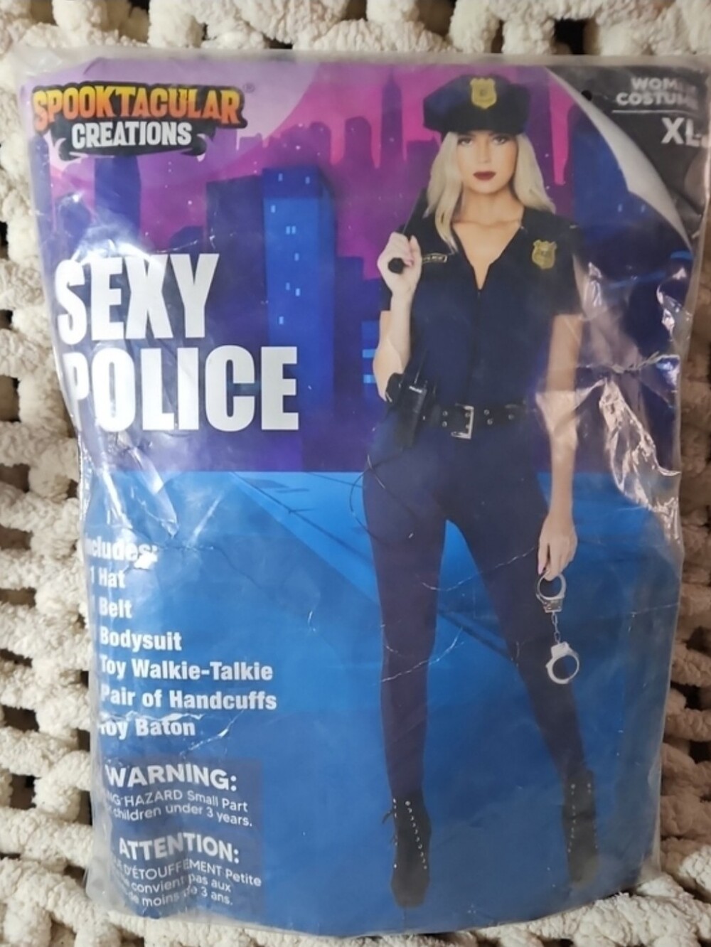 Women's Police Bodysuit Costume Cosplay XL Halloween Party Dress Up